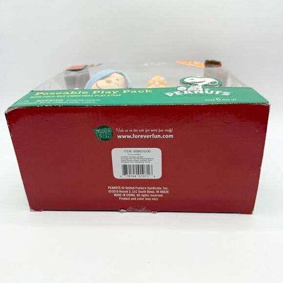 Forever Fun Peanuts Poseable Play Pack Christmas Figurines NIB - Picture 9 of 9